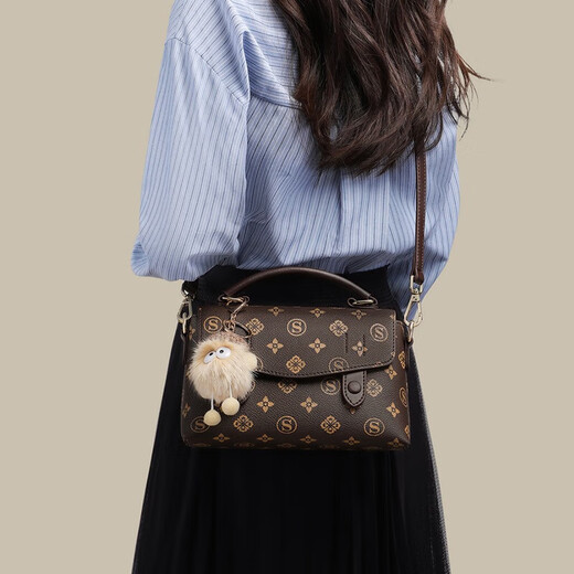 AnySmic luxury goods 2025 new four-season Cambridge bag fashion women's bag trendy high-end bags single-shoulder handbags coffee color