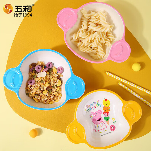 Lebensmittelqualität Melamin-Tabellengeschirr Kindergarten Cartoon Baby ergänzende Lebensmittelschale Kinder Home Bowl Doraemon Doppelohrschale DL-W6049