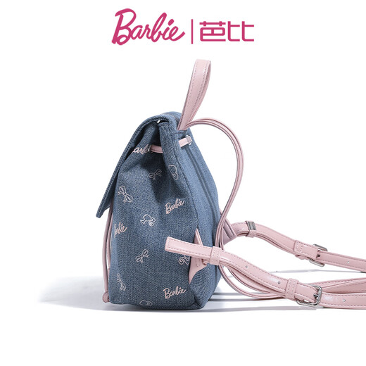 芭比（Barbie）双肩包女士2025年新款夏季大学生通勤牛仔书包电脑背包生日礼物