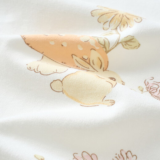 Tongtai (TONGTAI) baby autumn clothing set spring and autumn pure cotton baby clothes children's high waist belly protection home clothes yellow 90cm