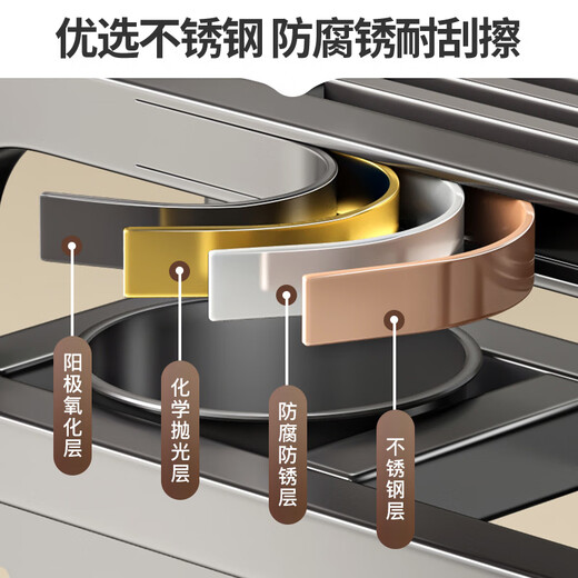 Tiandiyu Stainless Steel Kitchen Knife Rack Storage Rack Multifunctional Countertop Kitchen Knife Chopping Board Rack Chopstick Tube Knife Integrated Storage Rack