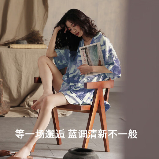 都市丽人女士睡衣女夏季冰丝短袖短裤春夏新款宽松大码可外穿家居服套装