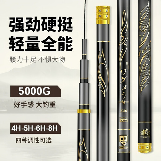 Dayiwa (Daiwa) Rielle à pêche à haute teneur en carbone Rod à main ultra-légère et super hard top dix bole à pêche argenté carpe carp carp 6198m 0m super dur 6h19 ajuster 8,1 mètres + usine d'origine