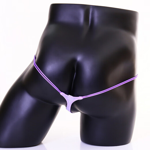 G-STATION NissanTM Tanga sexy para hombre Clearskin Altamente translúcido Sedoso Cinturón fino Tanga Calzoncillos Azul cielo M _(Talla japonesa_Pequeña)