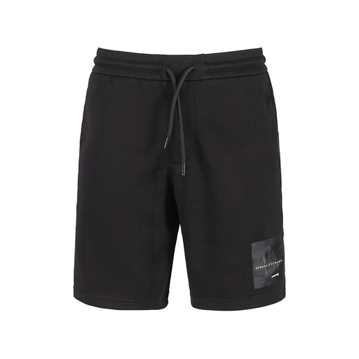阿玛尼（ARMANI）AX新品男士棉质LOGO贴饰休闲裤短裤五分裤 3DZSLA ZJLGZ 1583 深蓝色 L