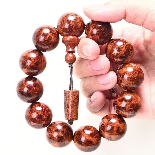 
Shantoulin Village Myanmar Huanghuali bracelet full of tumor scar grass rosewood cherry cherry 2.0 Buddhist beads comparable to Hainan Huanghuali bracelet 20mm (386a) 658