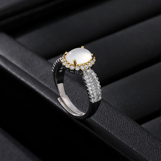 Open ring dove egg design unique tail ring temperament high-end adjustable female silver