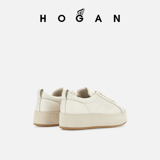 HOGAN【季末特惠即将谢幕】女鞋H-Wrap系列H681船鞋厚底鞋休闲鞋 乳白色 36.5