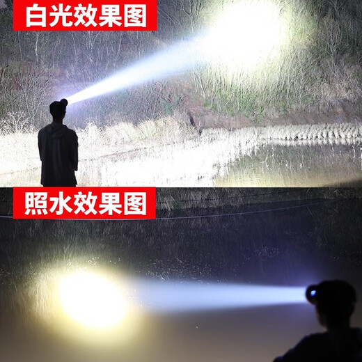 古慕妮强光头灯充电超亮头戴式电筒超长续航大功率远射户外大功率 激光式头灯9930黄光-21700锂电