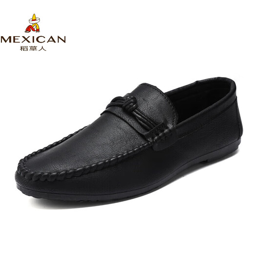 Scarecrow (MEXICAN) men's beanie shoes Korean business work casual leather shoes breathable versatile non-slip one-foot men's shoes 2024 spring