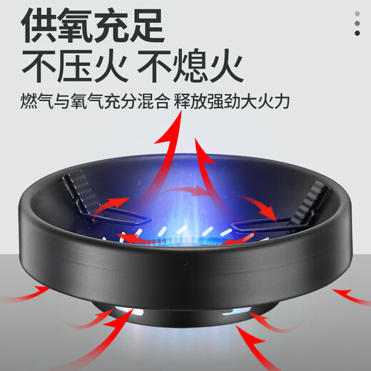JCZS German brand gas stove windshield stainless steel windshield household gas stove fire focus energy-saving ring universal anti-slip stainless steel black 2 pieces