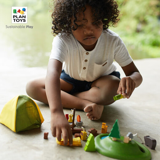 Plantoys Деревянный симуляция на открытом воздухе набор для детской игрушечной сцены украшения 6624 6624_ набор для кемпинга на открытом воздухе