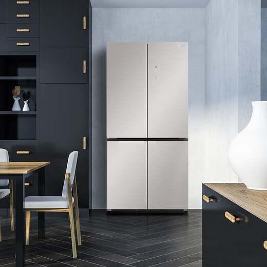 MeiLing Dajixi 560 liter large capacity automatic ice making active sterilization zero built-in refrigerator 560WP9BTZ glazed seal 560 liter large capacity cross door ultra-thin refrigerator