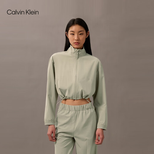 
Calvin KleinCK sports new women's drawstring hem casual stand collar loose short sports jacket GWSO official flagship PCZ-Laurel Brown XXS
