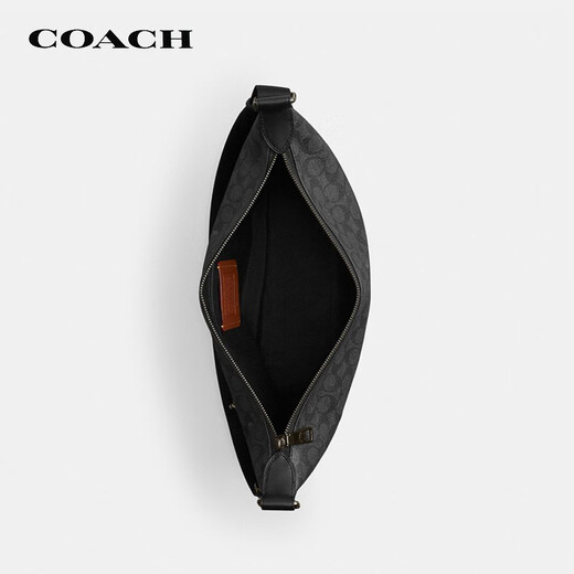COACH brand direct supply New Year's gift for men FINN medium shoulder crossbody bag charcoal black/black CAJ91