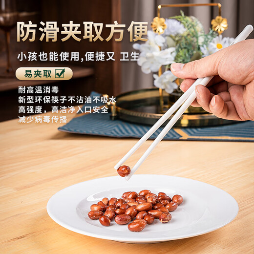 陶相惠【抖音同款】景德镇陶瓷筷子家用高档抗菌防霉耐高温不变形10双装