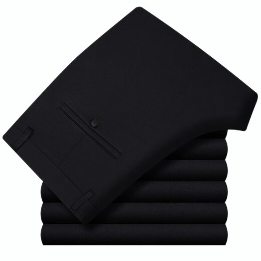 
Tiger Du Tiger Du wool trousers in winter thick middle-aged men straight iron-free casual suit pants business dad pants 9866 dark gray square autumn and winter thick style 29 (2 feet 2 waist circumference collection socks