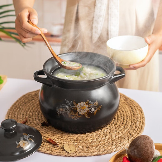 
Xintley casserole stew pot household gas pot soup pot ceramic pot small casserole high temperature resistant Chinese medicine soup pot pot clay pot pot pot pot double color flower 3-5 people burned and replaced 3892ml