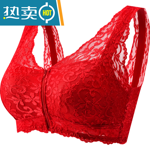 本命年义乳文胸二合一假胸假乳房胸罩癌术后专用无钢圈内衣 大红+轻质乳胶义乳(左侧) M _【70ABC-75AB】