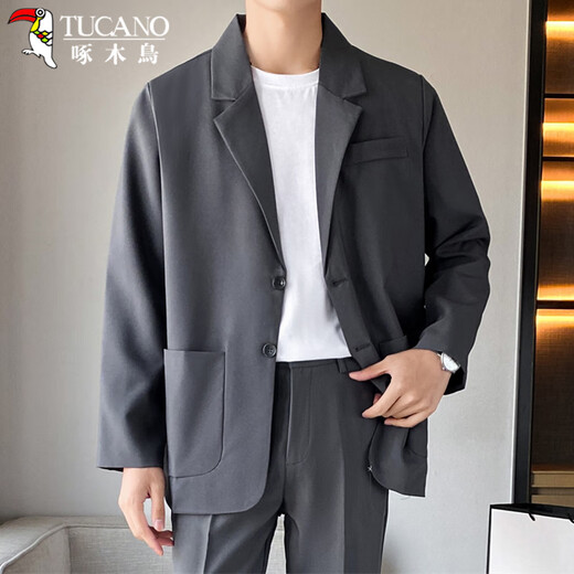 啄木鸟（TUCANO）西服男士商务休闲单西夹克职业正装西装外套伴郎新郎结婚礼服男装