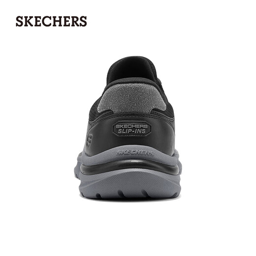 Skechers leather shoes men's slip-on soft-soled casual leather shoes 2025 autumn new arch support flash-on shoes 205492