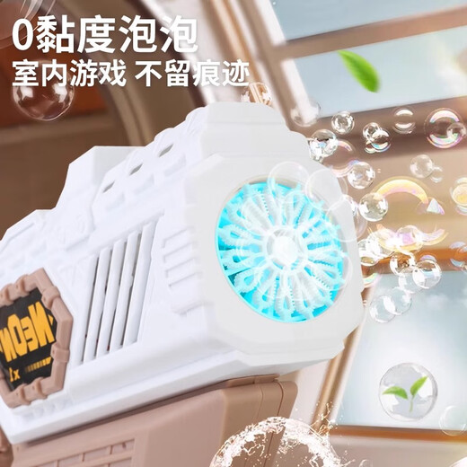 
North China e-Home Fully Automatic Bubble Machine 2025 New Non-toxic Children's Handheld Popular Electric Technology Bubble Gun Boy and Girl Toys Blue Pulse Bubble Gun [Liquid 10+ Bubble Water]
