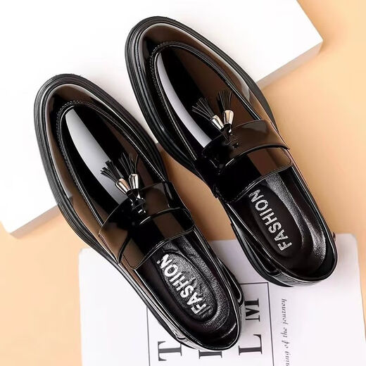 KIDS Spider King Leather Shoes The same style for men's new soft sole footwear men's leather shoes Black 9926 38