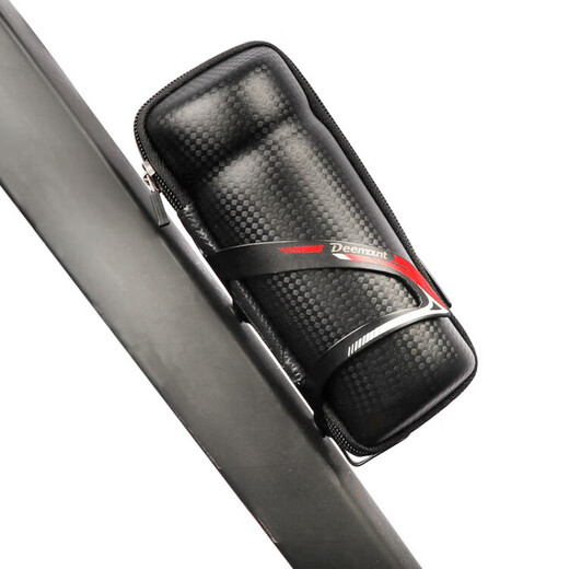 He Jiagong mountain bike repair tool can hard-shell frame bag enlarged storage box portable water bottle type tank pump holder grid black M size v+PC plastic water bottle rack