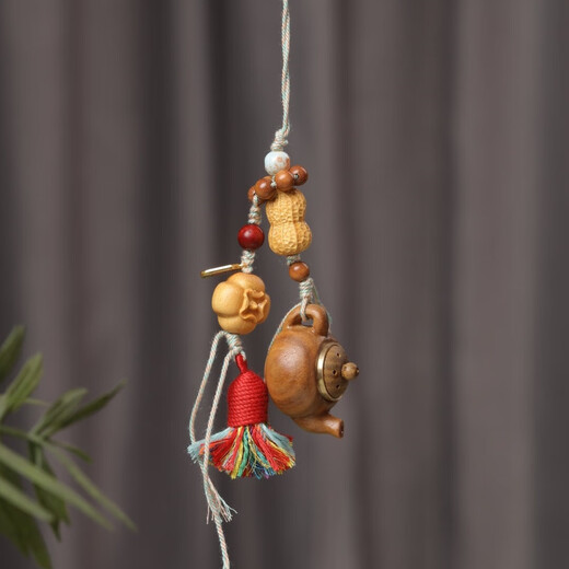 Natural sandalwood mobile phone chain Bodhi running ring pendant high-end exquisite beaded mobile phone lanyard original design bracelet sandalwood beaded mobile phone anti-lost lanyard