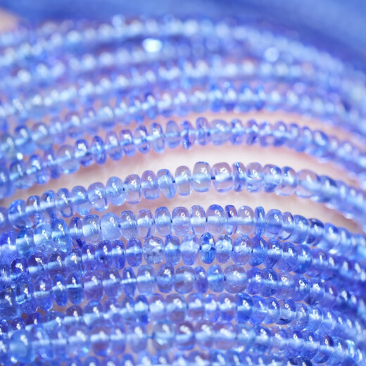Tanzanite loose beads imported from India Technology Dinghao glossy abacus beads DIY jewelry half No. 338 diameter 1.7-3.2mm about half price 2
