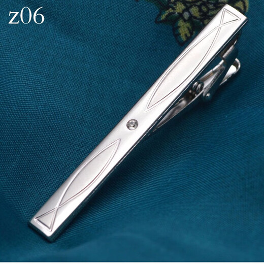 Mi Hong Miehone de ropa formal para hombres CLIP de corbata plateada Fashionable de moda simple y elegante versión coreana de la solapa de metal Negocio Silver Z17