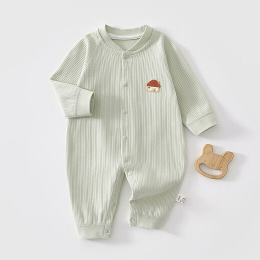 JOYNCLEON Newborn Baby Clothes Summer Jumpsuit Pure Cotton Romper Suit Baby Spring and Autumn Home Clothes Four Seasons Children's Clothes Little House Green 66cm 3-6 Months, Weight 6.8-8.9kg