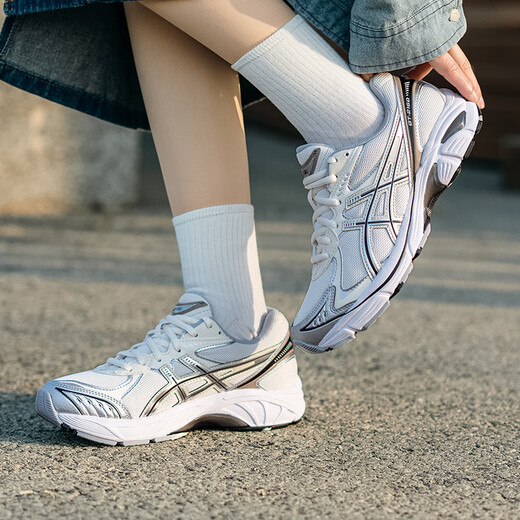 Asics casual shoes men's shoes women's shoes spring new GT-2160 shock-absorbing breathable sports shoes retro dad shoes 1203A320-109/white/dark blue/GT-216 42.5