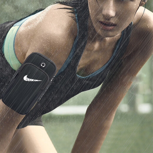 Hong'anze running mobile phone bag mobile phone arm bag outdoor mobile phone bag unisex arm strap bag wrist bag fitness equipment transport black Huawei universal