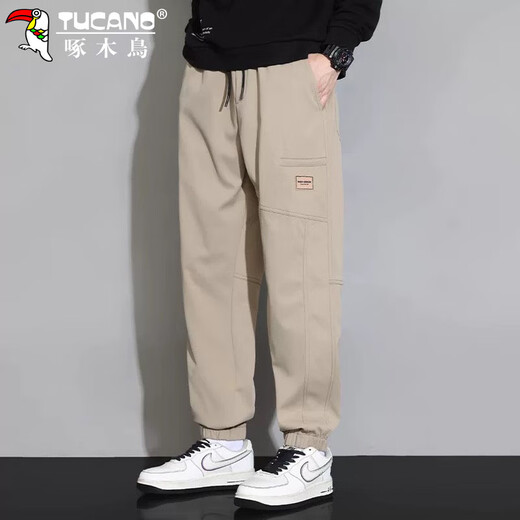 Woodpecker (TUCANO) Overalls Men's Casual Pants Autumn and Winter Men's Trendy Loose Leg Sports Men's Pants Bean Green L
