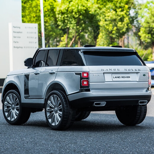 WORK BABY Land Rover Range Rover children's electric car four-wheeled with remote control toy car can sit on off-road car baby baby standard white four-wheel drive soft wheels + soft seat + remote control