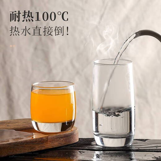 Yonghuan transparent einfaches Glas Tasse Hotel Restaurant Getränk Water Tasse Tee Tasse Whisky Bier Tasse Milch Frühstückstasse 13791 transparent Farbe 200ml-1