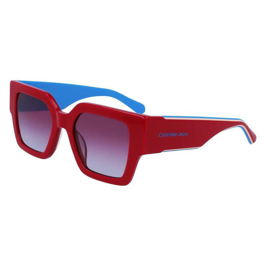 Calvin Klein Women's Cherry Red Frame Versclins polyvalents pour adultes Lunettes de soleil à la mode 679 Cherry 51-21-140