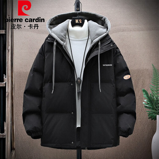皮尔卡丹（pierre cardin）羽绒服男冬季新款潮牌三防连帽男士休闲外套韩版防寒加厚保暖衣服 ND756米白色 M
