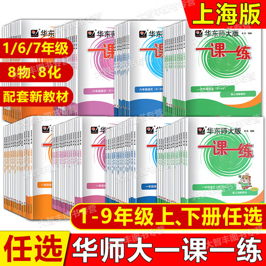 
2025 new version of East China Normal University Edition One Lesson One Practice Grade 6 and Seventh Grade Chinese Mathematics English Physics Chemistry Ordinary Edition + Enhanced Edition Shanghai Synchronized Chinese Normal University One Practice 678 Chemistry Ordinary Edition Eighth Grade
