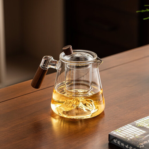 Eight Thousand Lines Teapot Tea Water Separation Glass Tea Set Office Household Large Capacity Tea Making Special Thickened Filter Tea Maker