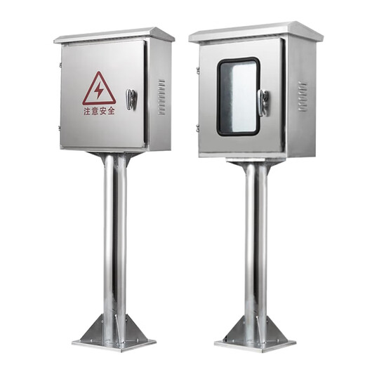 Wing Ying Outdoor Stainless Steel Distribution Box Covering Outdoor Car Column Charging Pile Protection Box Double Door Instrument Control Box Single Door 600*500*200 Column 300 (201)