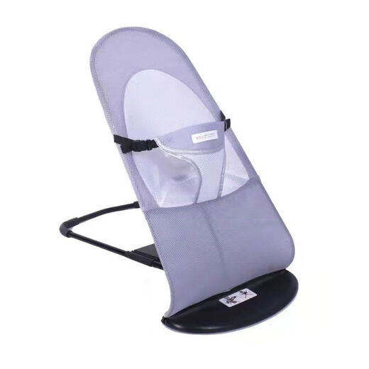 
Mengyier rocking chair baby coaxing artifact coaxing babies coaxing babies to sleep cradle recliner foldable adjustable rocking chair soothing chair grey [double net breathable]