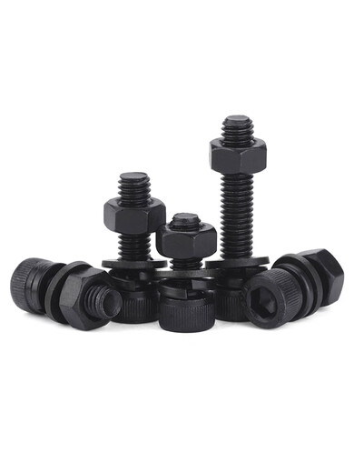 Campagne 12,9 Écrou à vis hexagonale de niveau complet Tipte à tasse allongée Écrou de boulon de tête M4M5M6M8M10M12 M14110 D dents complètes 2 SETS