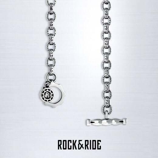 ROCK&RIDE Rebirth Series Chain Collection Necklace S925 Silver Niche High-Quality Texture Chain for Your Boyfriend 55CM Rebirth Water Pattern Chain