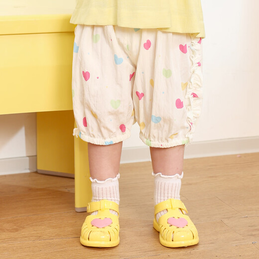 Luson Little O Dad Baby Mädchen Baby Girl Cropped Hosen dünne 2025 Sommer Neue Baby Butthose Rote Moskito-Repellenthose