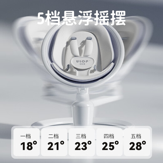 ULOP high-view baby rocking chair to coax babies, baby electric rocking cradle, newborn baby to coax to sleep, top-quality baby cradle bed, mosquito net + sleeping mat + doll, baby supplies, practical gifts for newborns to meet and greet.