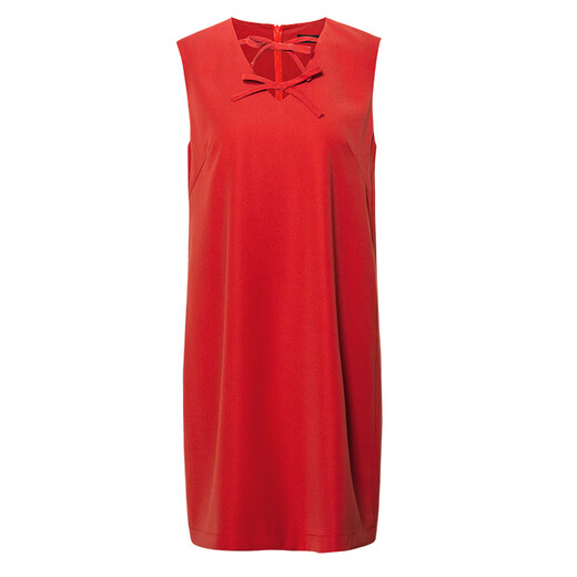 Roeyshouse Royshouse ärmellose Kleid Frauen 2025 Sommer Bow Straight Kleid 11978 Orange Red XL