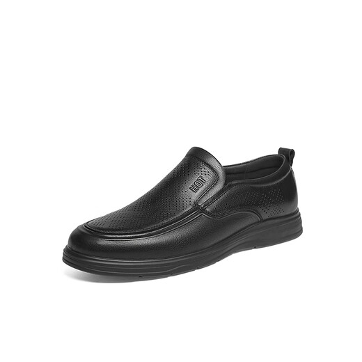 
Red Dragonfly Casual Leather Shoes 2025 Spring New Men's Genuine Leather Shoes Business Middle-aged and Elderly Daddy Shoes WTA15051 Black (punched) 39