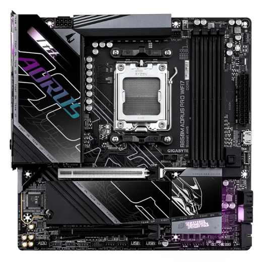 Gigabyte (Gigabyte) AMD Ryzen R7 9800x3d Piezas/Piezas dispersas/R9 9900X/9950X con x870e/B650E/X670 Tallado de hielo La placa base CPU Tablero U Set B850M Aorus Pro Axe Sports Tarching W